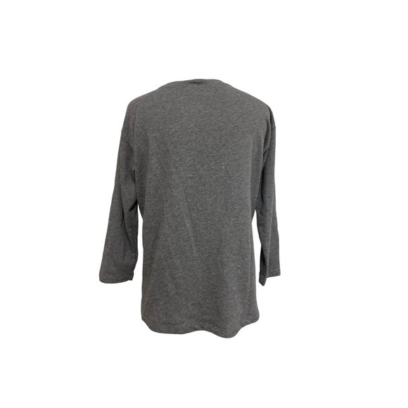 H&M Gray Studded Eagle Sweatshirt With Zipper Details Pullover Casual Sweater - Picture 5 of 7